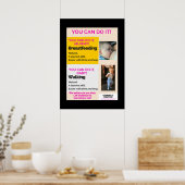 Du kannst es tun! UK Positives Stillen Poster (Küche)