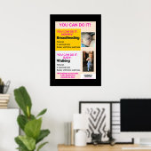 Du kannst es tun! UK Positives Stillen Poster (Heimbüro)