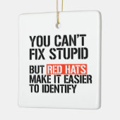 Du kannst keinen Dummkopf reparieren Keramikornament (Links)