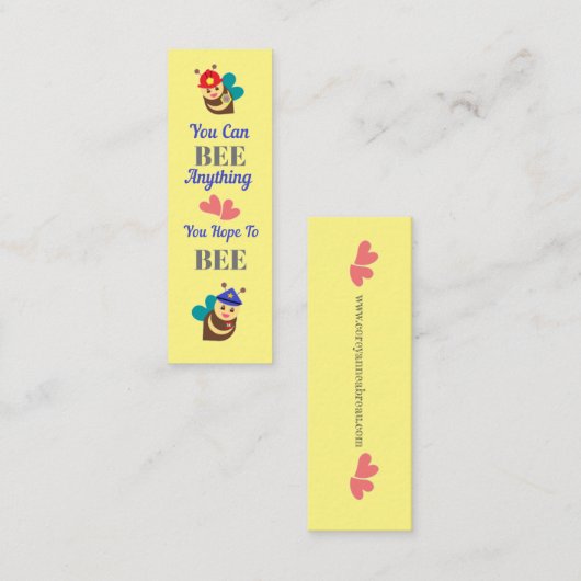 Du kannst Lesezeichen sein Mini Visitenkarte (Vorne/Hinten)