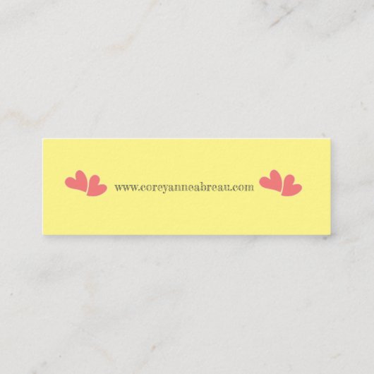 Du kannst Lesezeichen sein Mini Visitenkarte (Rückseite)