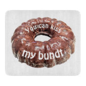 Du kannst meinen Bundle lustigen Kuchen küssen Schneidebrett (Vorderseite)