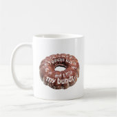 Du kannst meinen lustigen Kuchenwitz küssen Kaffeetasse (Links)