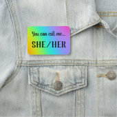"Du kannst mich anrufen... "Sie/ihr" Pronouns-Butt Namensschild (Beispiel)