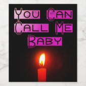 Du kannst mich Baby nennen Weinetikett (Einzelnes Label)