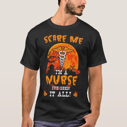 Du kannst mich im Nurse Pumpkin Halloween Cos nich T-Shirt (Vorderseite)