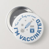 "Du kannst mich jetzt umarmen, ich bin geimpft" Button (Vorne & Hinten)