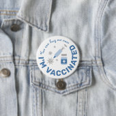 "Du kannst mich jetzt umarmen, ich bin geimpft" Button (Beispiel)