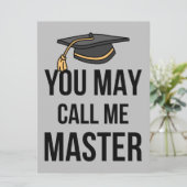 Du kannst mich Master I nennen Einladung (Stehend Vorderseite)