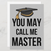 Du kannst mich Master I nennen Einladung (Vorne/Hinten)