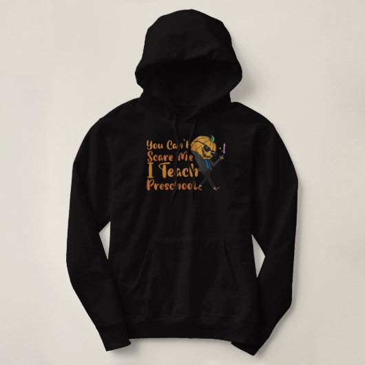 Du kannst mich nicht als Preschool-Lehrer-Kürbis b Hoodie (Design vorne)