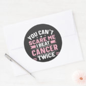 Du kannst mich nicht kümmern, ich besiege zweimal runder aufkleber (Umschlag)