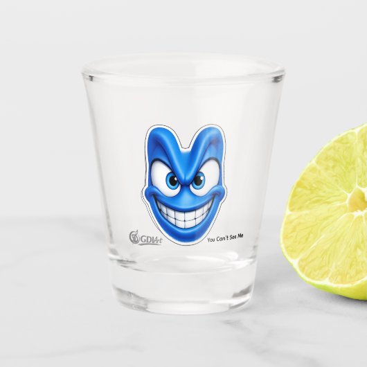 Du kannst mich nicht sehen schnapsglas (Vorderseite)
