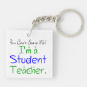 Du kannst mir das Sprichwort eines lustigen Schüle Schlüsselanhänger (Rückseite)