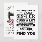 Du kannst mir egal sein, dass ich eine verrückte S Dankeskarte (Vorne/Hinten)