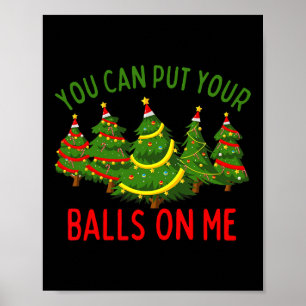 Du kannst mir einen schönen Retro-Weihnachtsbaum a Poster