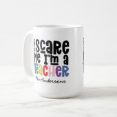 Du kannst mir kein Typografie-Geschenk für Lehrer Kaffeetasse (Vorderseite Links)