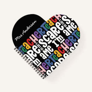 Du kannst mir kein Typografie-Geschenk für Lehrer  Notizblock