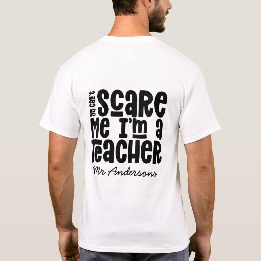 Du kannst mir kein Typografie-Geschenk für Lehrer T-Shirt (Rückseite)