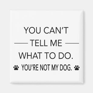 Du kannst mir nicht sagen, was ich tun soll. Du bi Magnet