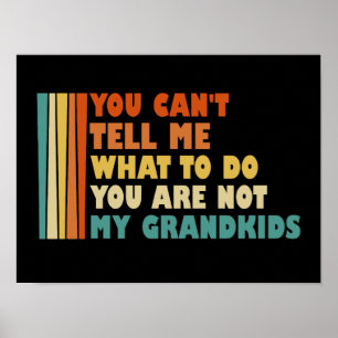 Du kannst mir nicht sagen, was ich tun soll. Du bi Poster