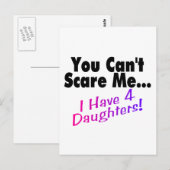 Du kannst mir nichts ausmachen, dass ich 4 Töchter Postkarte (Vorne/Hinten)