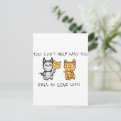 Du kannst nicht helfen, mit wem du in Liebe kommst Postkarte (Stehend Vorderseite)