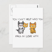 Du kannst nicht helfen, mit wem du in Liebe kommst Postkarte (Vorne/Hinten)