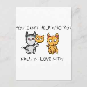 Du kannst nicht helfen, mit wem du in Liebe kommst Postkarte