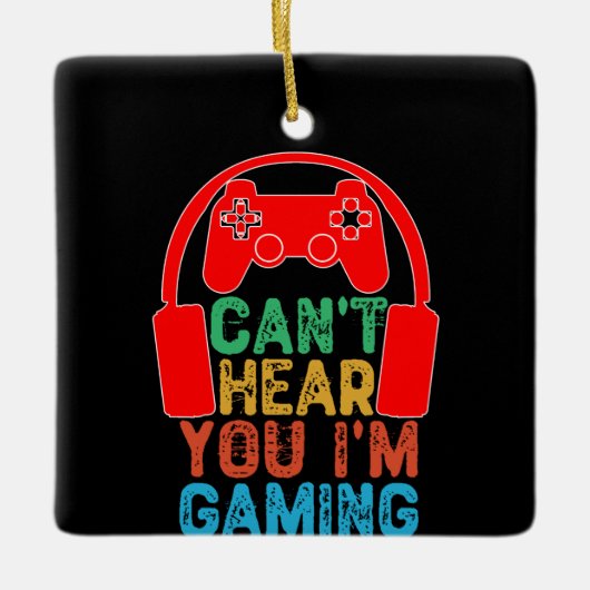 Du kannst nicht hören, dass ich spiele keramikornament (Vorderseite)