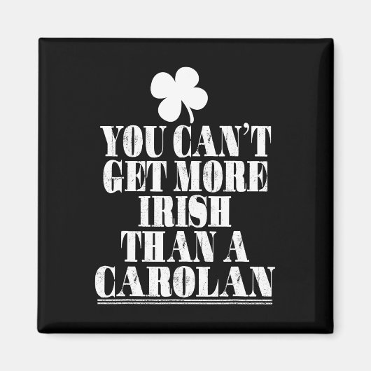 Du kannst nicht irischer sein als Carolan St. Patr Magnet (Vorne)