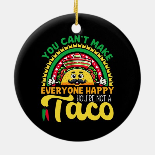 Du kannst nicht jedem glücklich machen, dass du ke keramik ornament (Hinten)