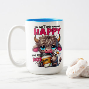 Du kannst nicht jeden glücklich machen, du bist ke zweifarbige tasse