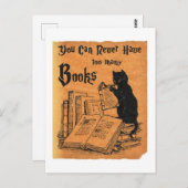 Du kannst nie zu viele Bücher als weiß haben Postkarte (Vorne/Hinten)