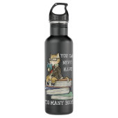 Du kannst nie zu viele Bücher haben Edelstahlflasche (Vorderseite)