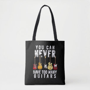 Du kannst nie zu viele Gitarren haben Musik Lustig Tasche
