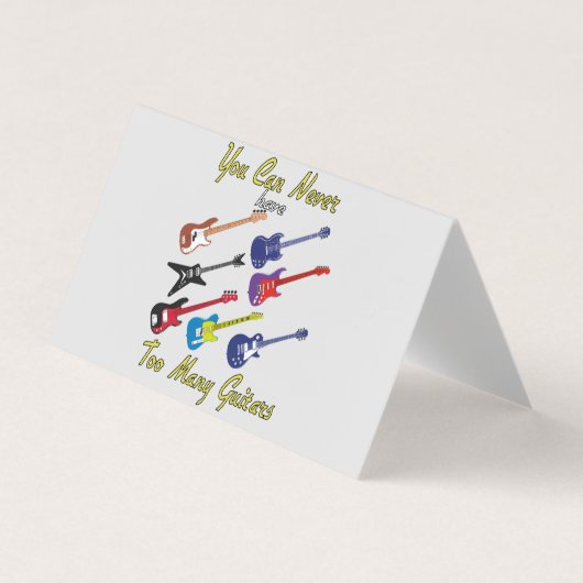 Du kannst nie zu viele Gitarren haben Visitenkarten (Vorderseite)