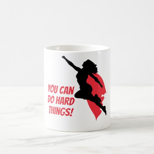 Du kannst schwierige Dinge tun Kaffeetasse (Mittel)