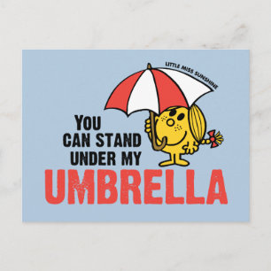 Du kannst unter meinem Regenschirm stehen Postkarte