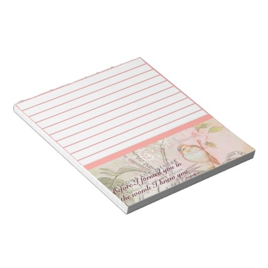 Du kanntest mich notizblock (angewinkelt)