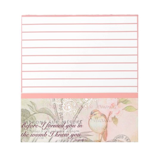 Du kanntest mich notizblock (Vorderseite)