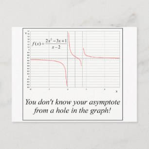 Du kennst deine Asymptote nicht... Postkarte