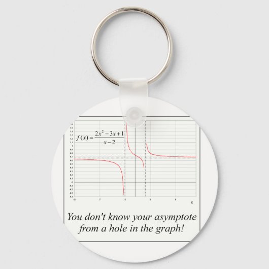 Du kennst deine Asymptote nicht... Schlüsselanhänger (Vorderseite)