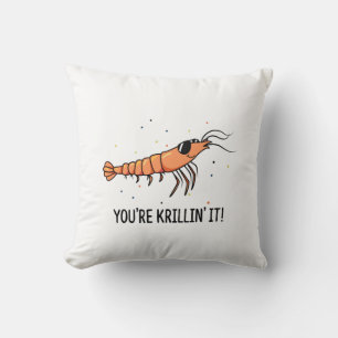 Du killst es Krillin Es ist lustig Krill Wortspiel Kissen