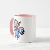 Du kleiner Superheld-Außerirdischer mit Schutzschi Tasse (Vorderseite Links)