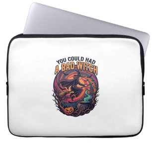 Du könntest eine böse Hexe Halloween fliegender Be Laptopschutzhülle