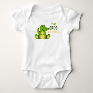 Du krokst meine Welt Krokodil Alligator Baby Stram Strampler