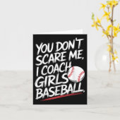 Du kümmerst mich nicht, ich Coach Girls Baseball F Karte (Gelbe Blume)