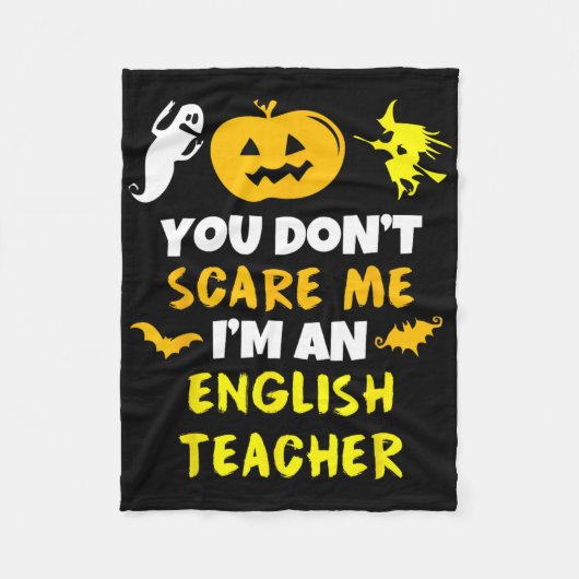 Du kümmerst mich nicht um Englisch Lehrer Hallowee Fleecedecke (Vorderseite)