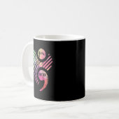 Du lässt deine Geschichte nicht mit Semikolon ende Kaffeetasse (Vorderseite Links)